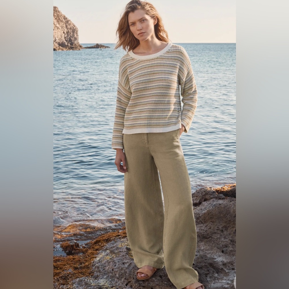 East 5th women’s size 10 wide leg linen pants,‎ high waisted